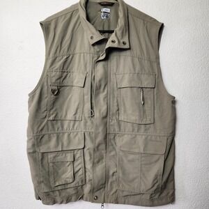 Columbia Titanium Omni Dry Fishing Vest Green Mens Large Hiking Outdoor Utility